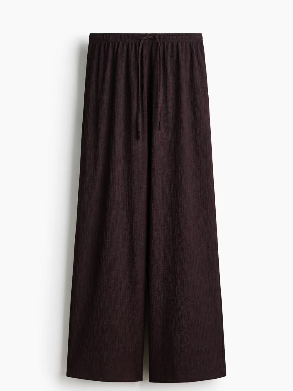 Women's Wide-Leg Elastic-Waist Pants - Brown